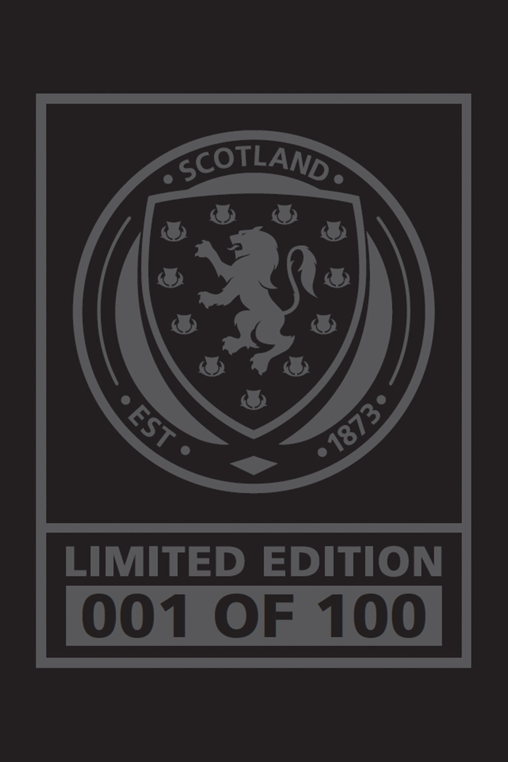 Official Limited Edition Scotland Kids T-Shirt - Black