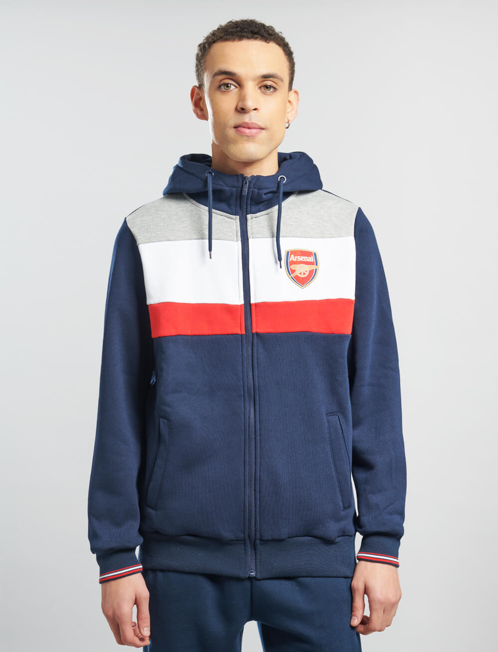 Official Arsenal Full Zip Hoodie - Navy | The World Football Store
