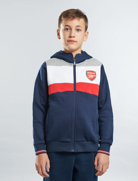 Official Arsenal Kids Full Zip Hoodie Navy The World Football Store