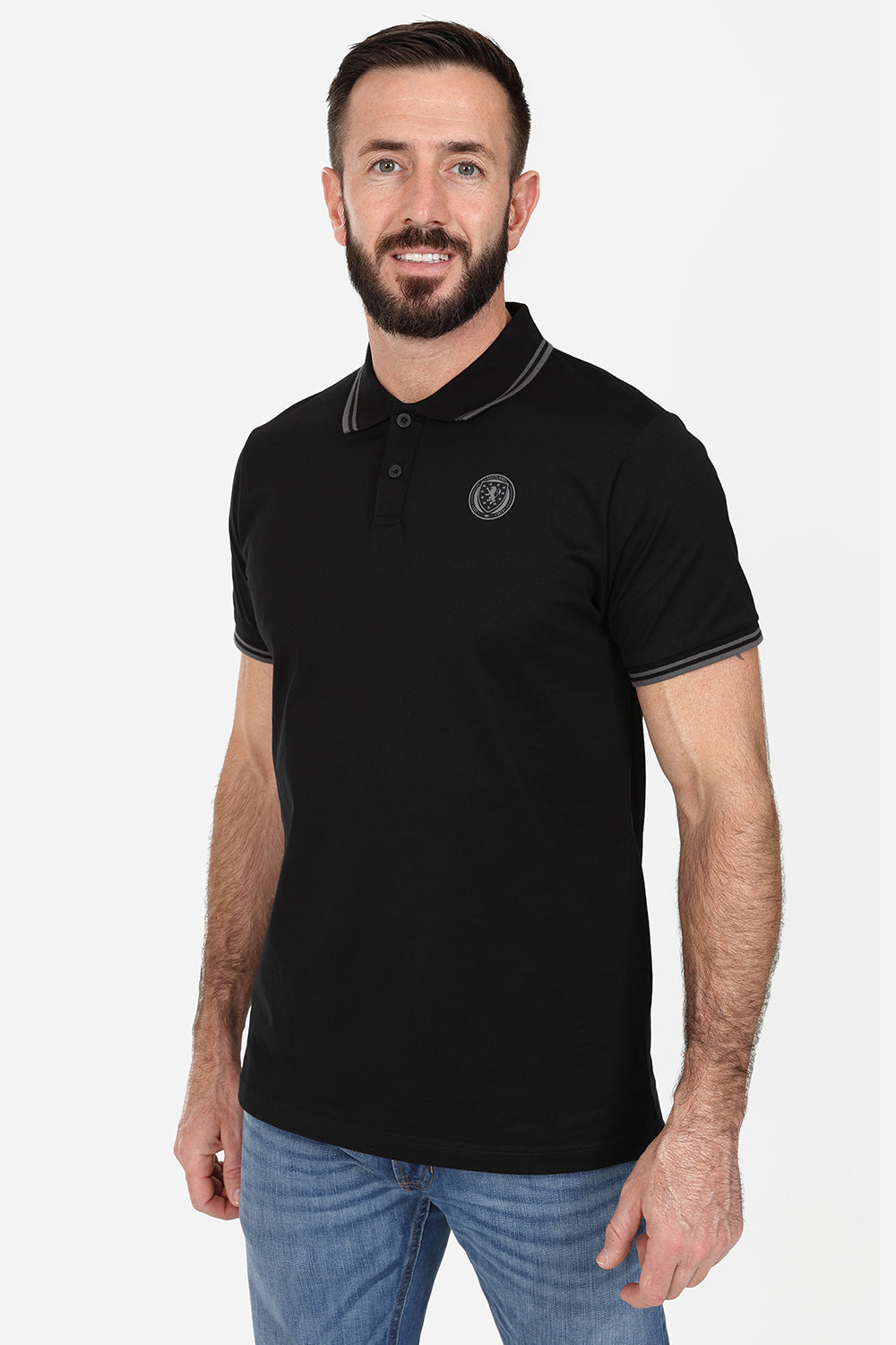 Official Limited Edition Scotland Polo Shirt - Black